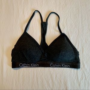 Calvin Klein Dark Gray Sports Bra Size Medium
